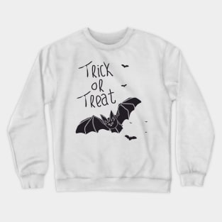 monochrome cute bat silhouette for halloween Crewneck Sweatshirt